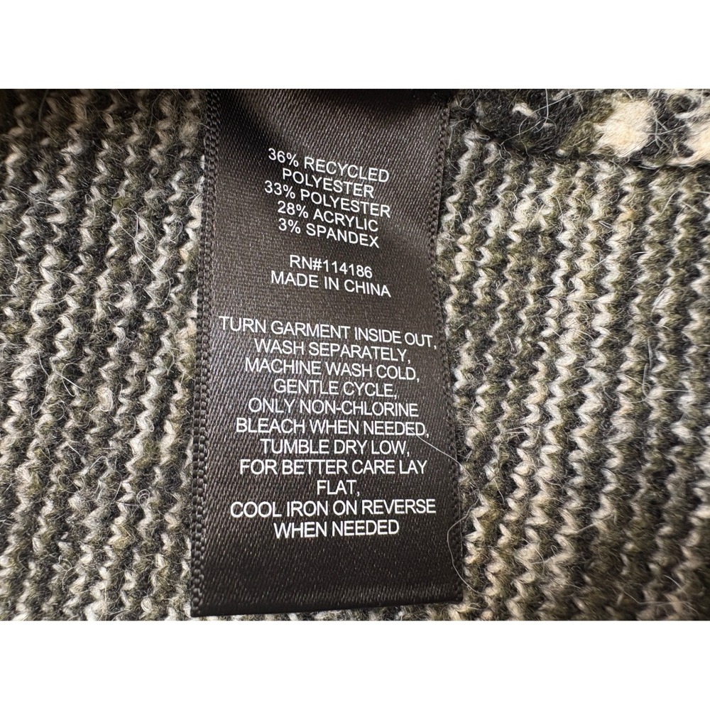 Frye Womens Southwestern Geometric Open Front Cardigan Olive Green Size S - Picture 9 of 12